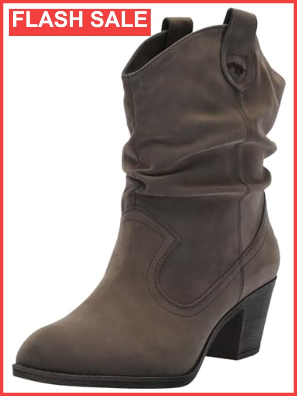 Worn PU Ankle Bootie with Textile Lining & Cushioned Insole